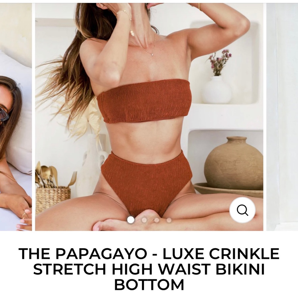 NWT Kenny Flowers Papayago Crinkle Bikini Bottoms